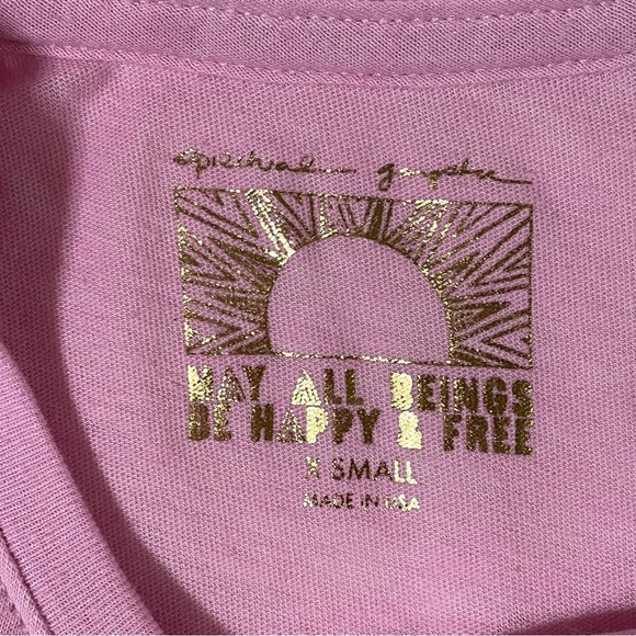 SPIRITUAL GANGSTER Womens FEMME Short Sleeve Tshirt Pink Size X-Small - Picture 4 of 8